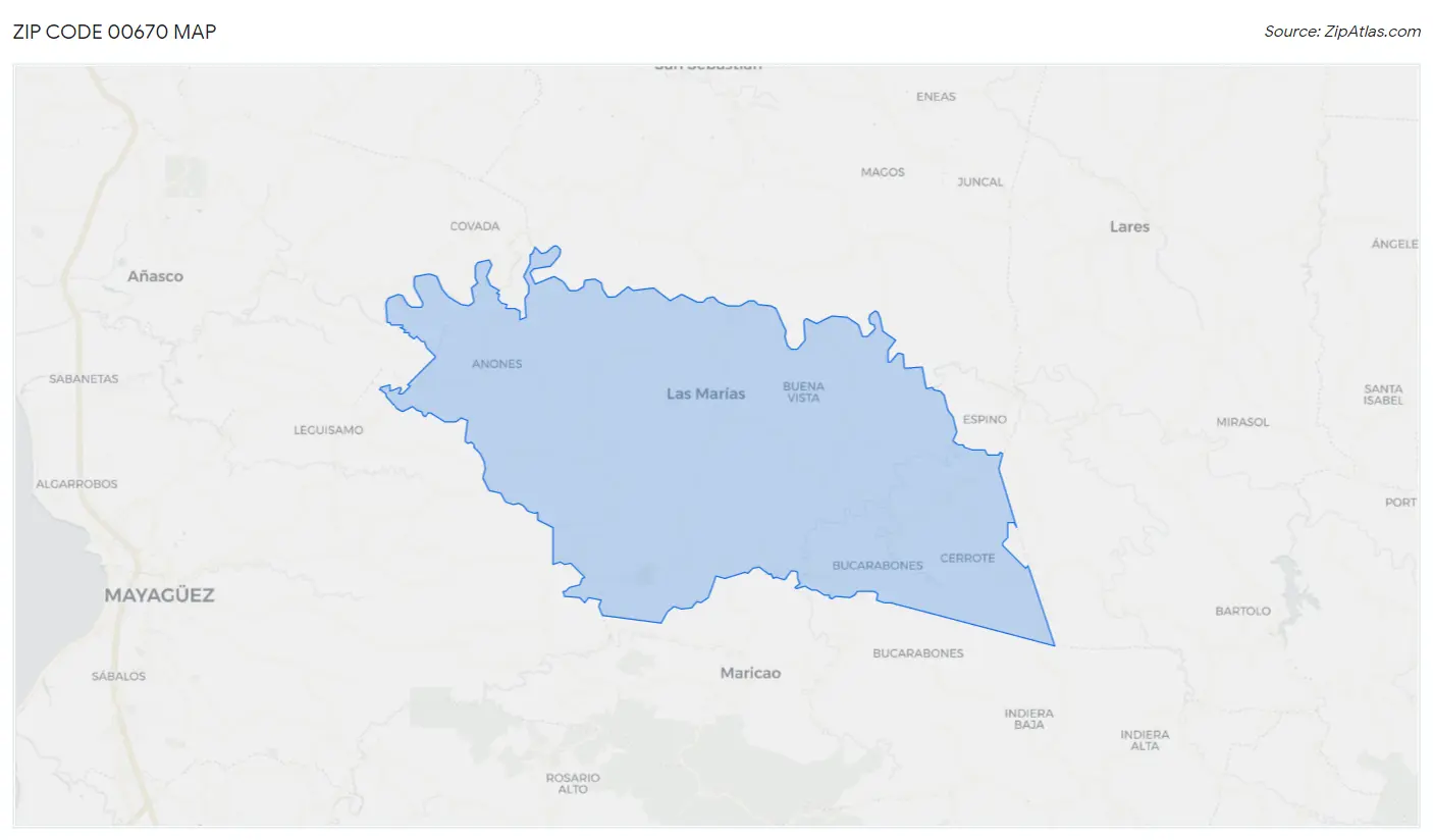 Zip Code 00670 Map