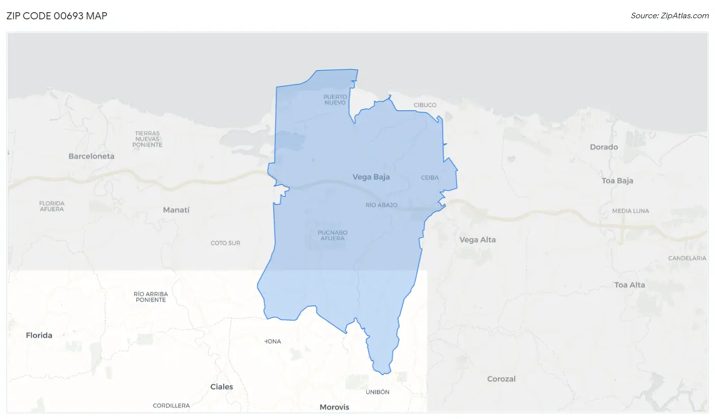 Zip Code 00693 Map