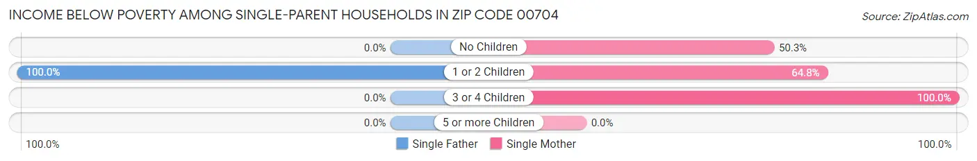 Income Below Poverty Among Single-Parent Households in Zip Code 00704