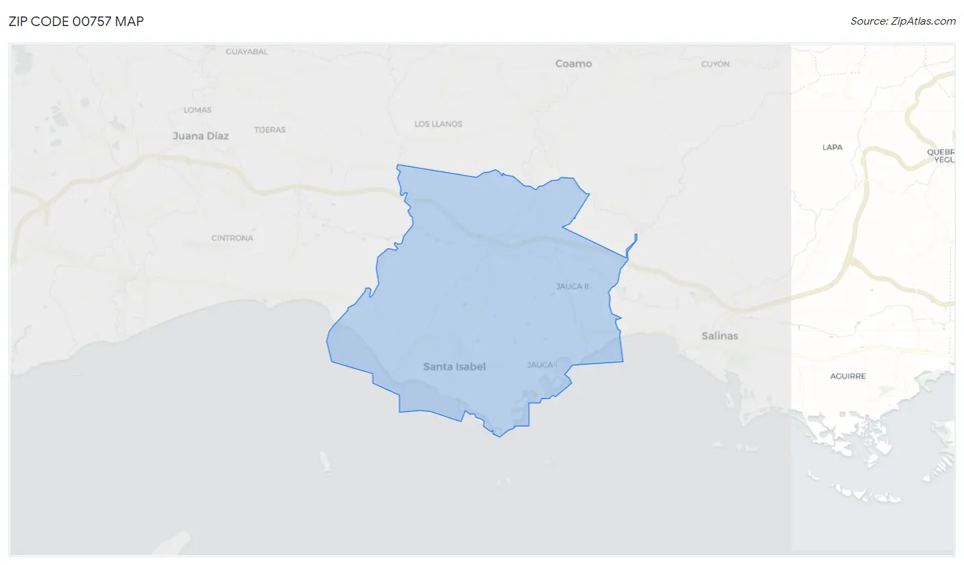 Zip Code 00757 Map