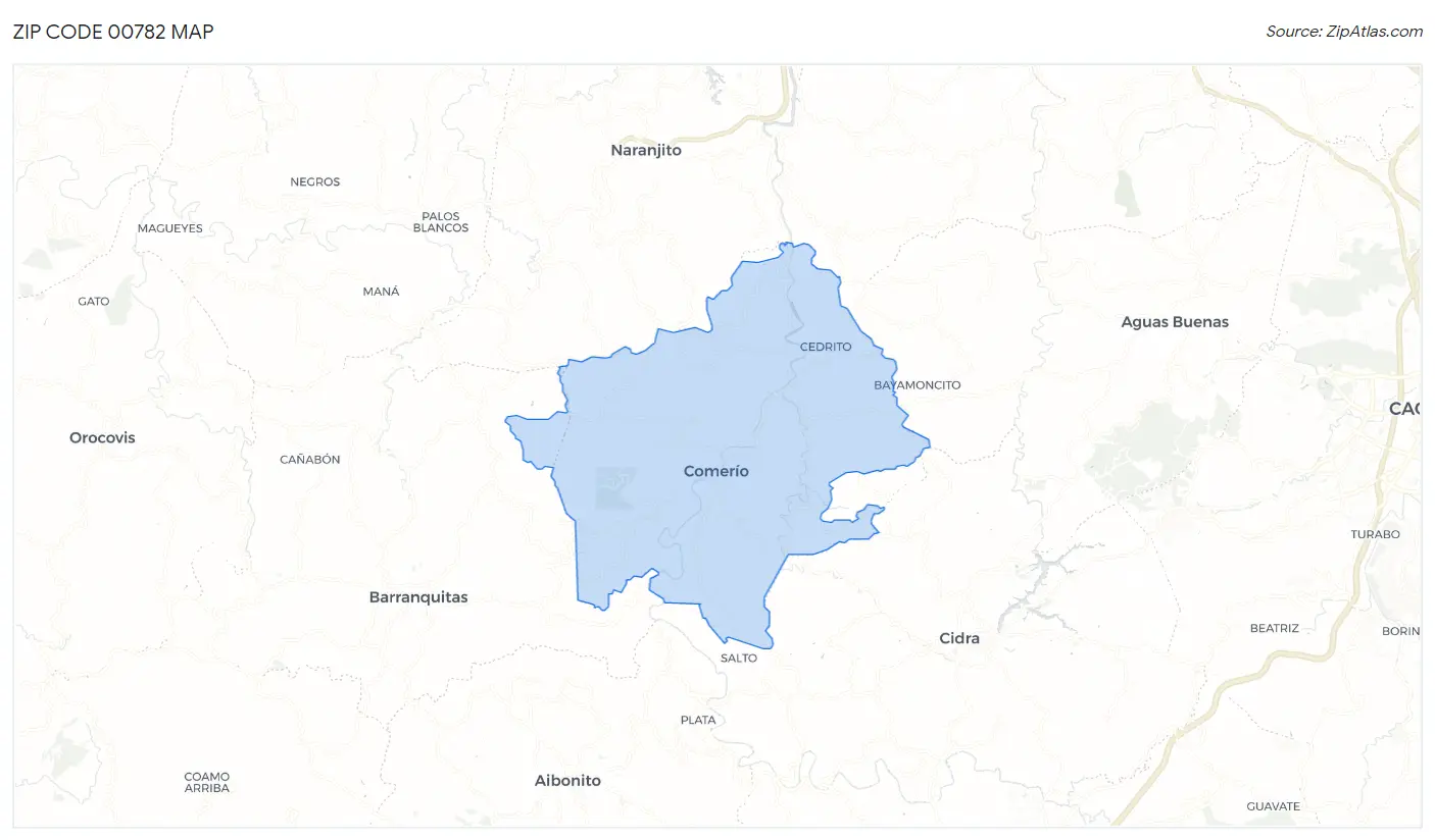 Zip Code 00782 Map