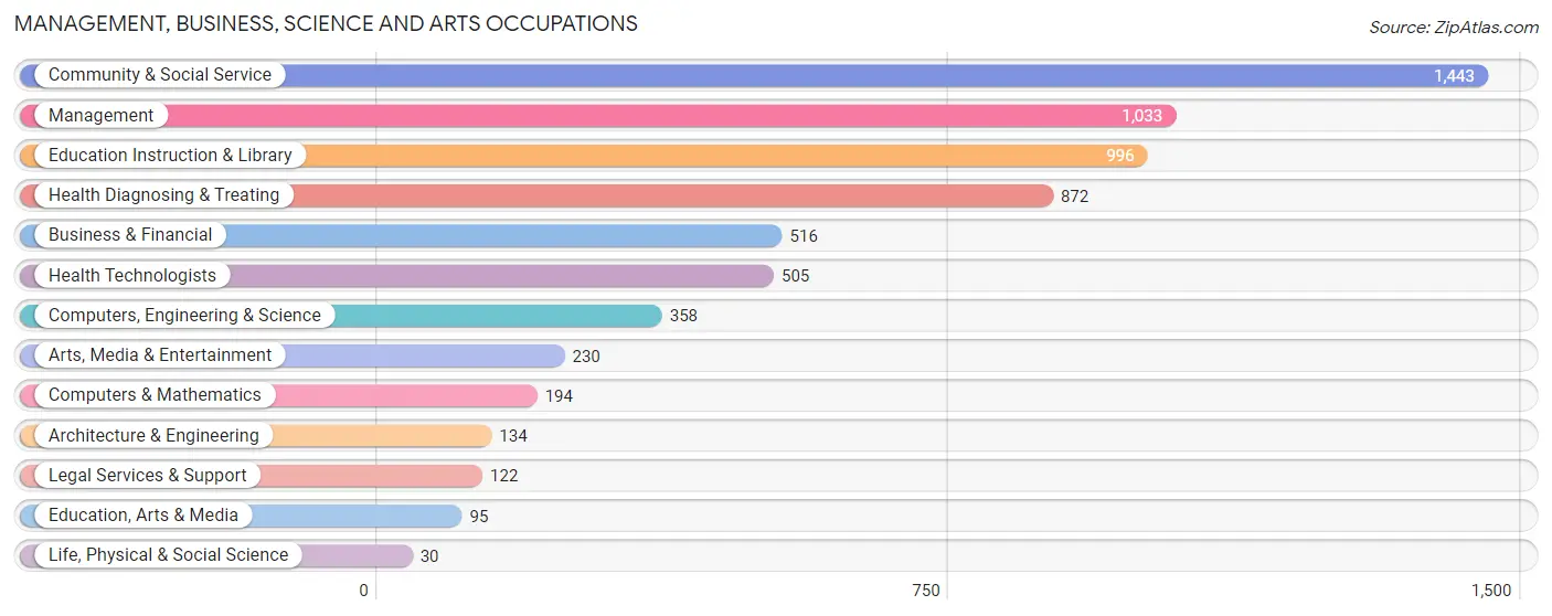 Management, Business, Science and Arts Occupations in Zip Code 00957