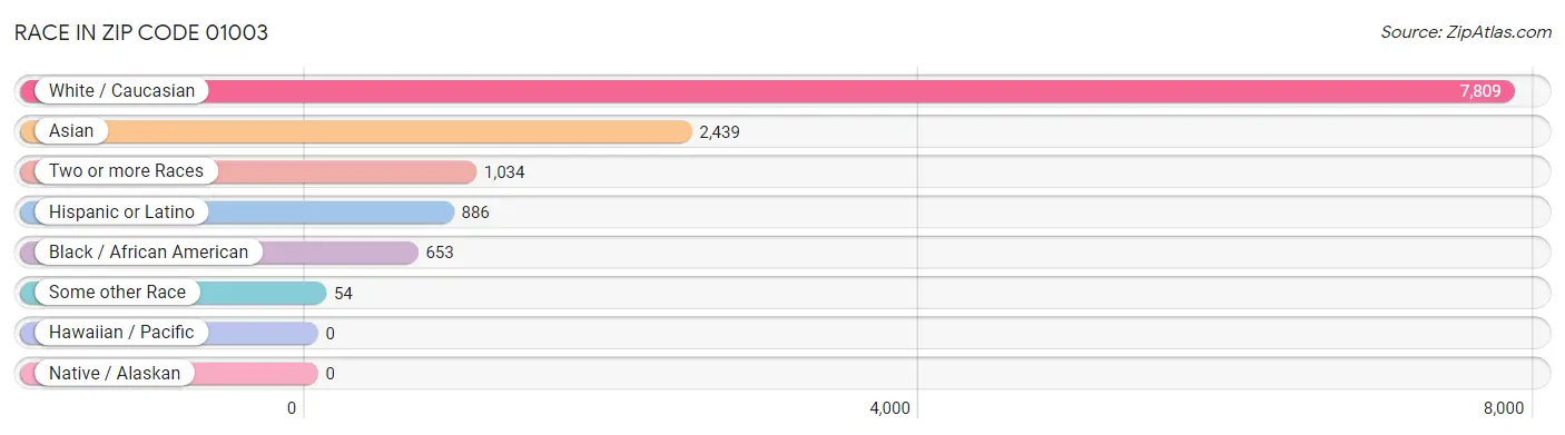 Race in Zip Code 01003