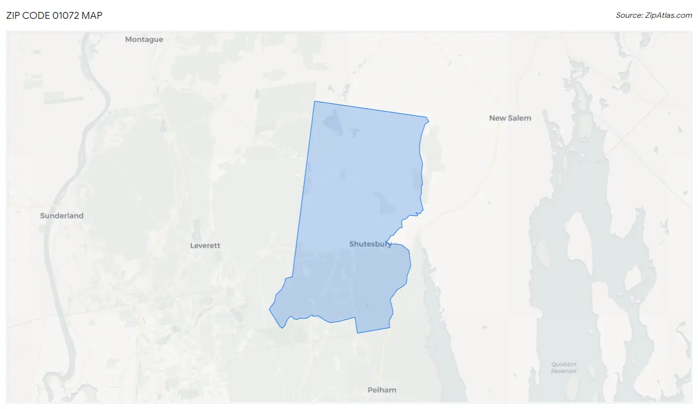 Zip Code 01072 Map