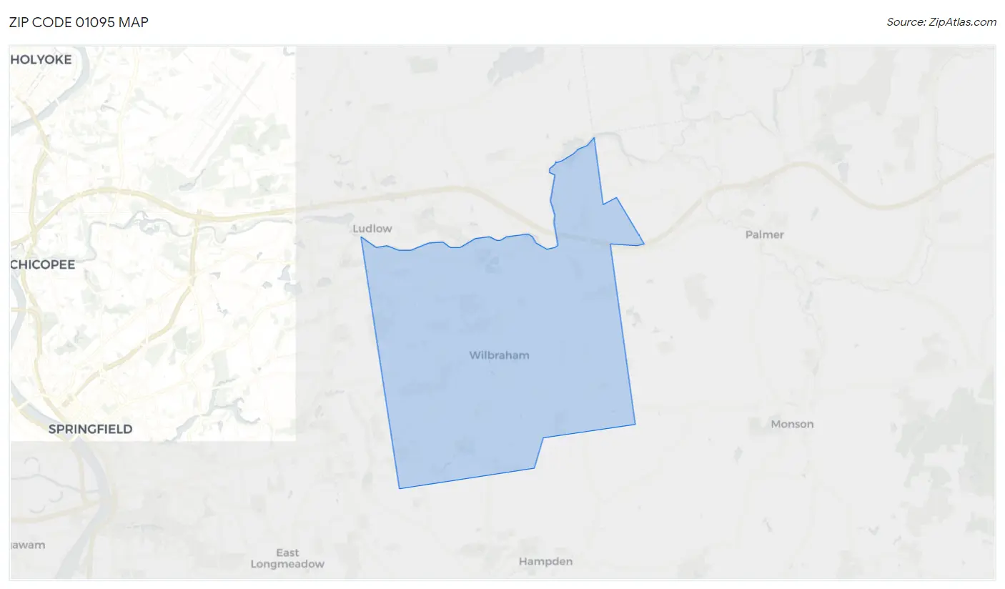 Zip Code 01095 Map