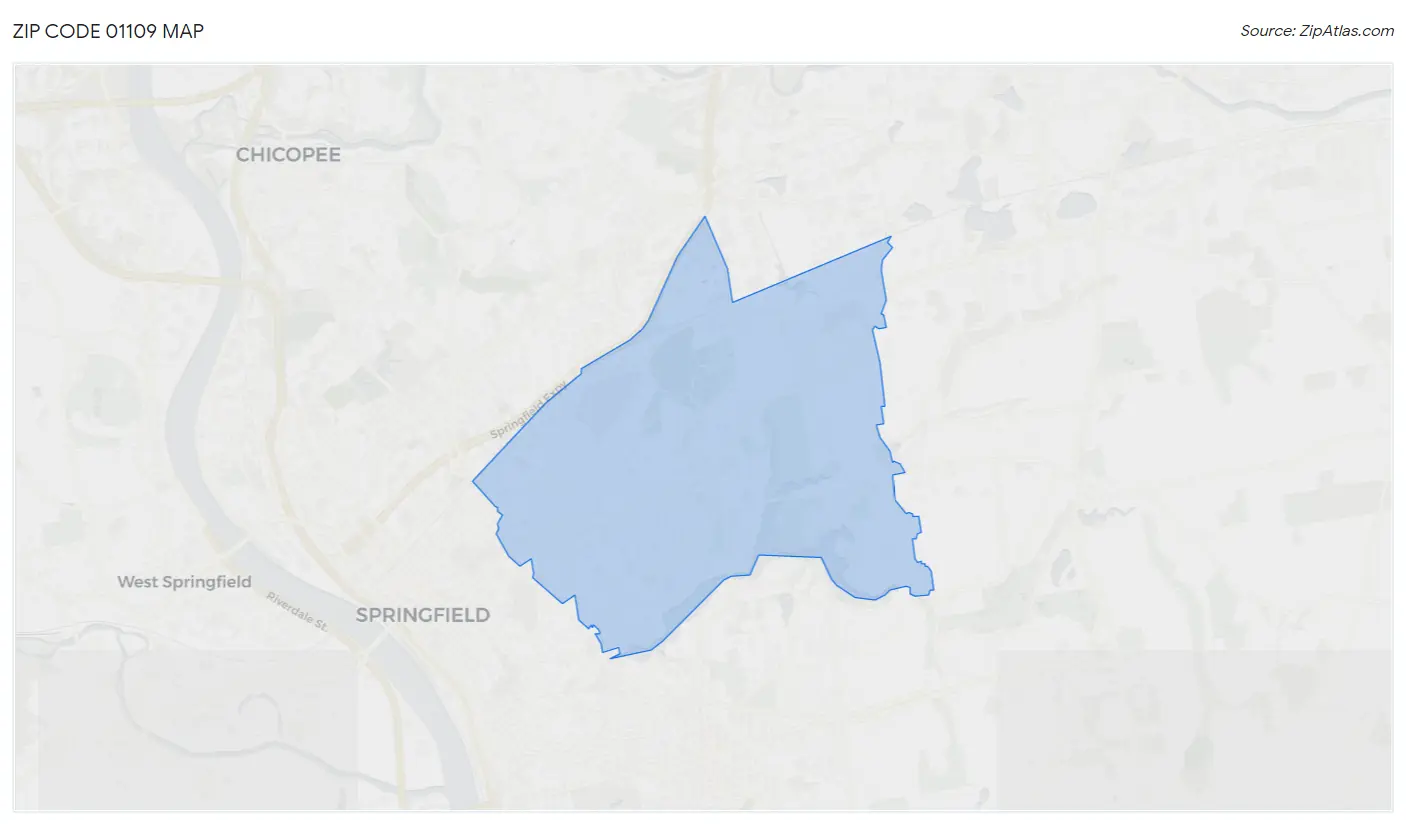 Zip Code 01109 Map