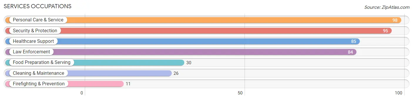 Services Occupations in Zip Code 01128