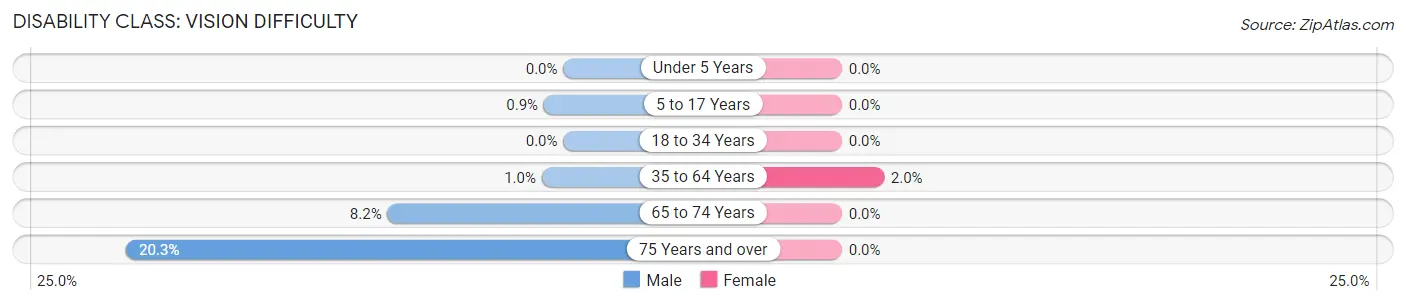 Disability in Zip Code 01128: <span>Vision Difficulty</span>