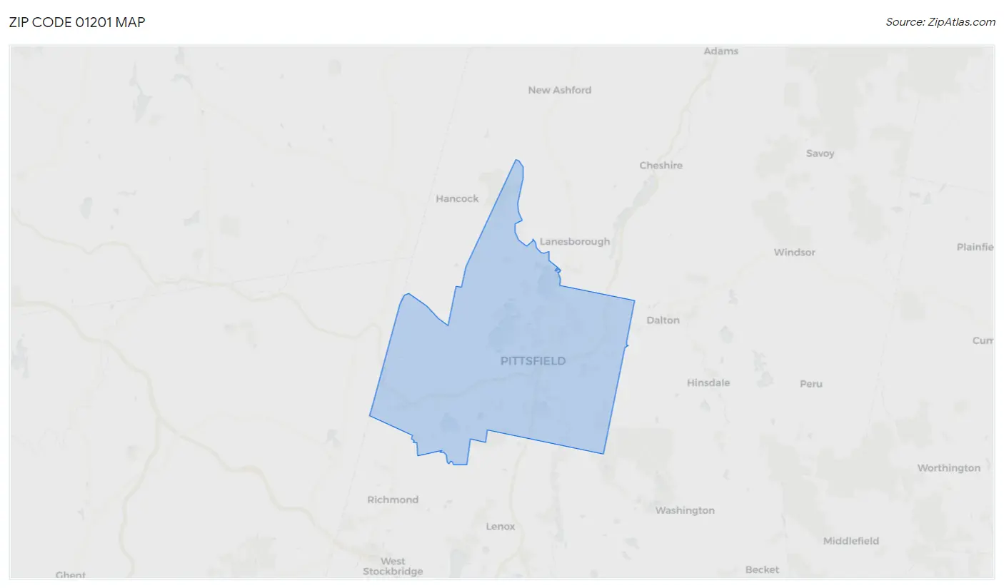 Zip Code 01201 Map