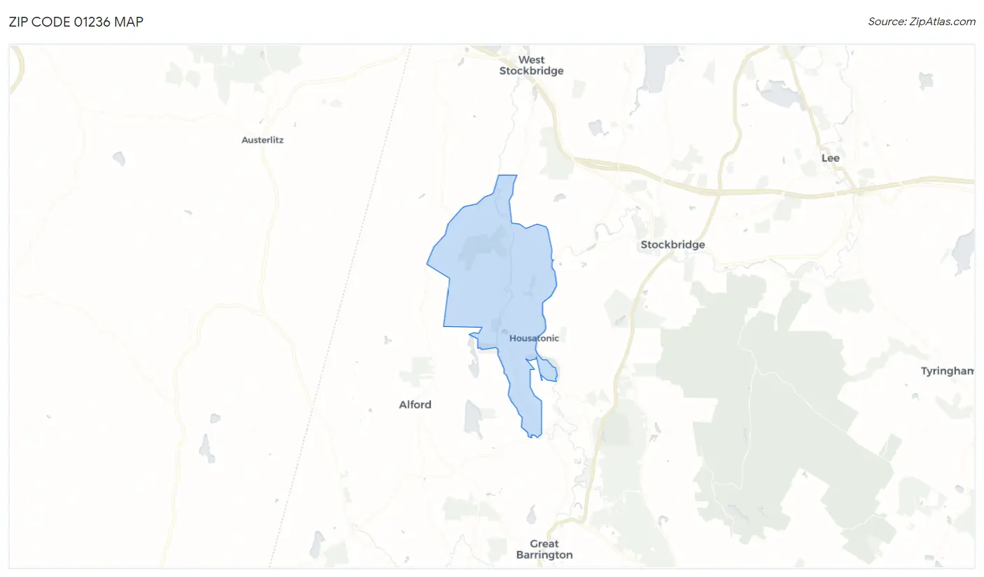 Zip Code 01236 Map