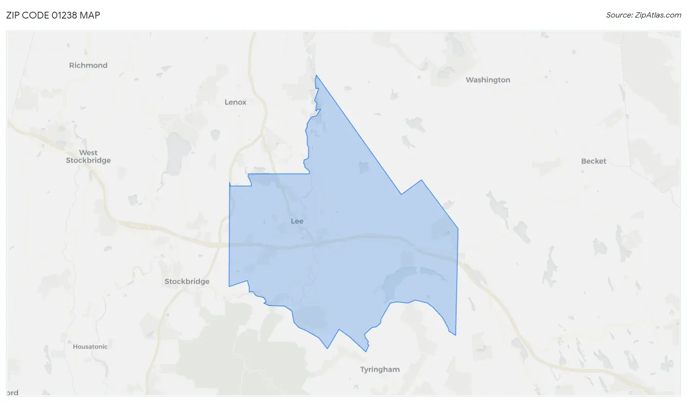 Zip Code 01238 Map