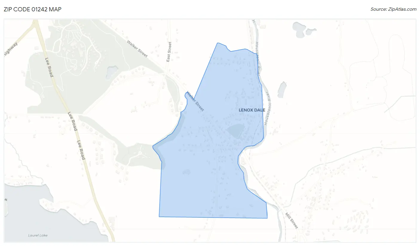 Zip Code 01242 Map