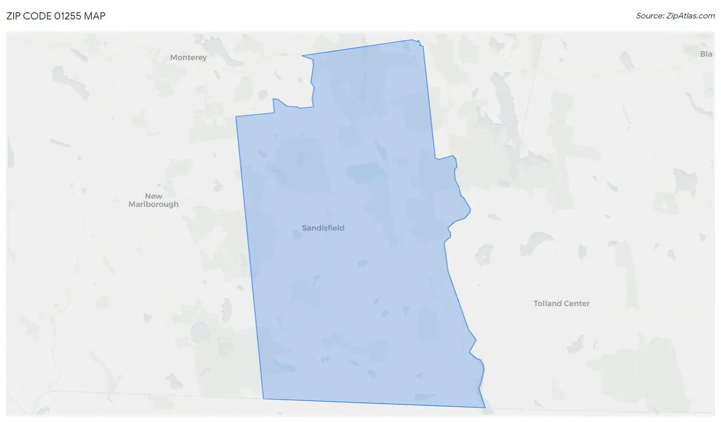 Zip Code 01255 Map