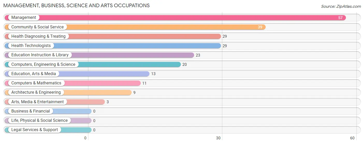 Management, Business, Science and Arts Occupations in Zip Code 01349