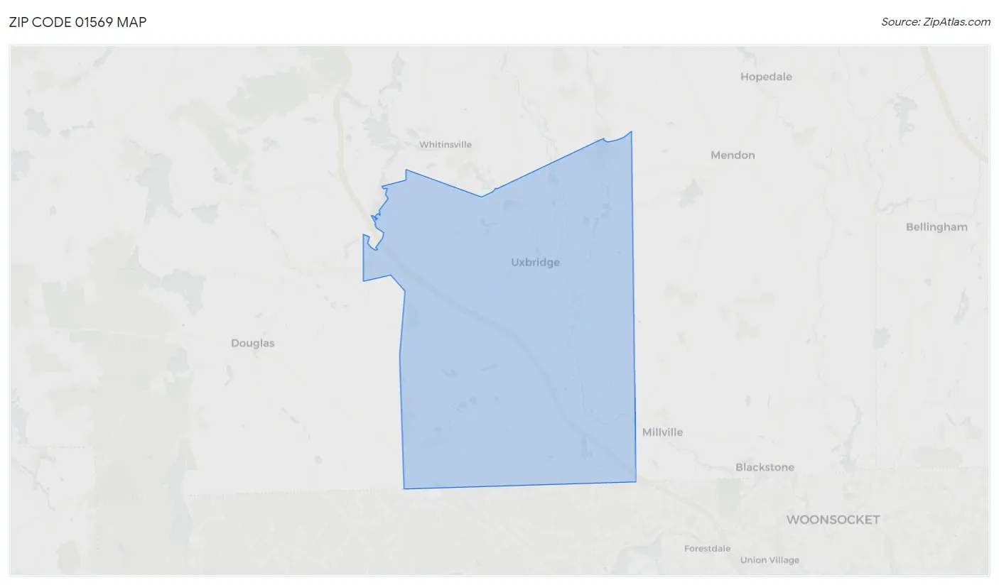 Zip Code 01569 Map