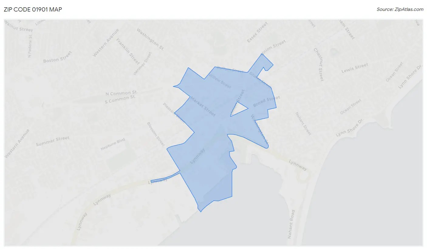 Zip Code 01901 Map