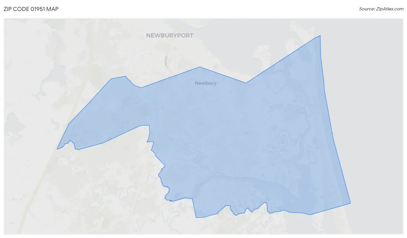 Zip Code 01951 Map