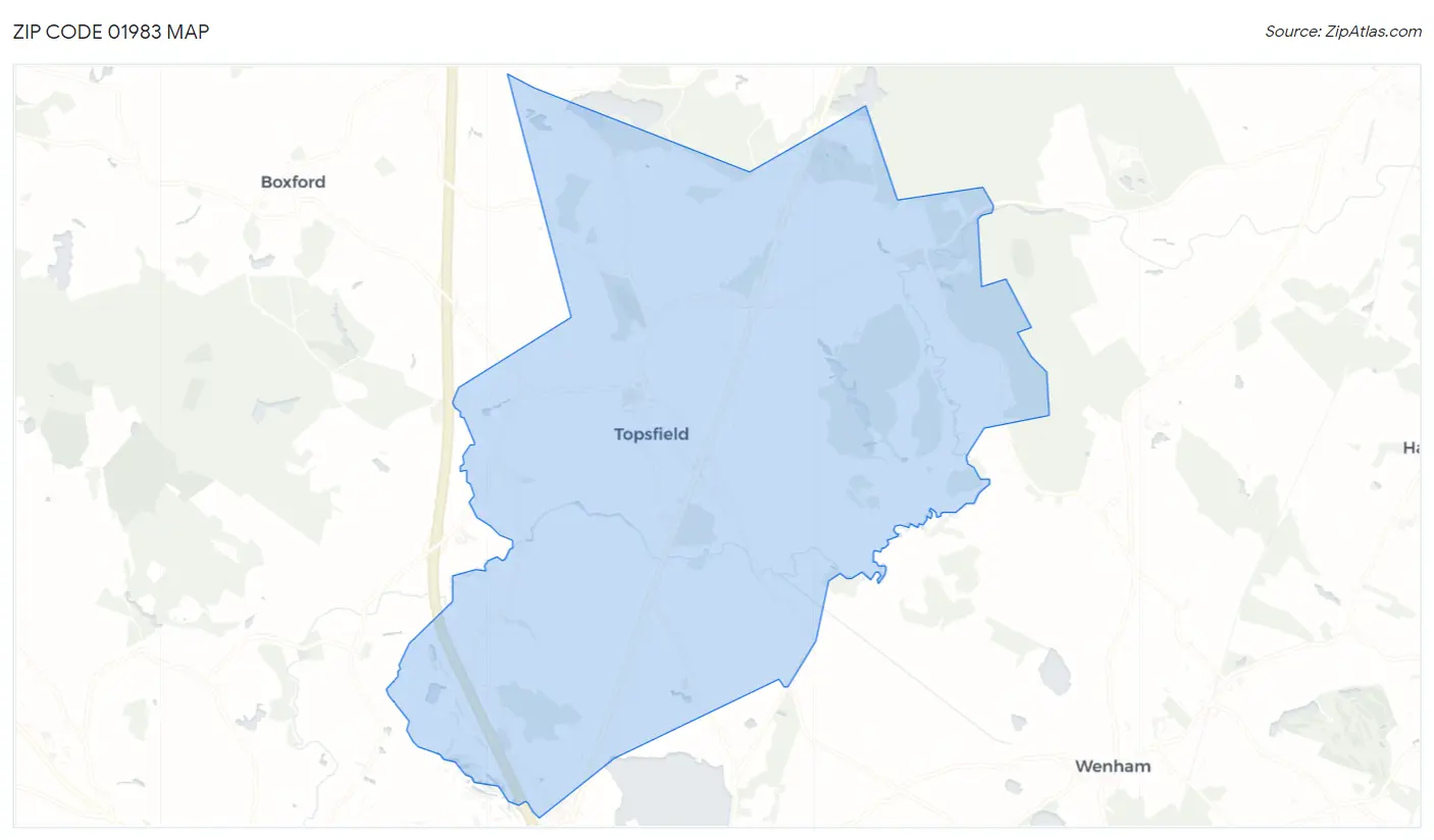 Zip Code 01983 Map