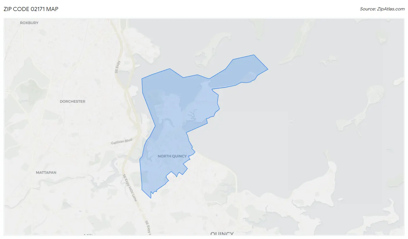 Zip Code 02171 Map