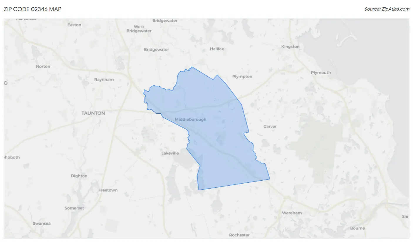 Zip Code 02346 Map