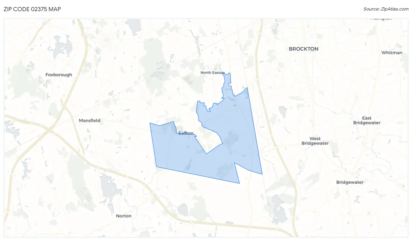 Zip Code 02375 Map