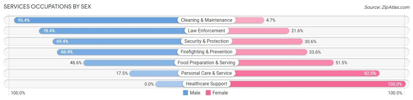 Services Occupations by Sex in Zip Code 02478