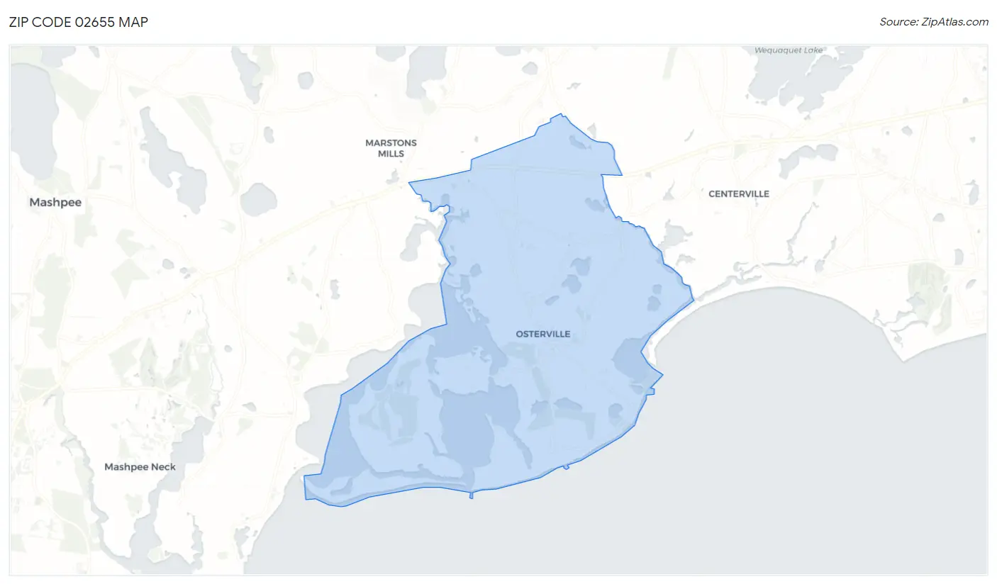 Zip Code 02655 Map