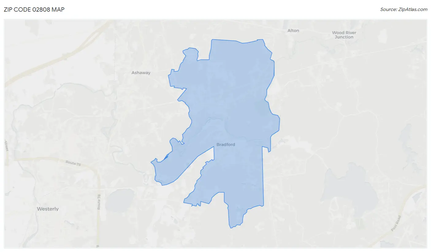 Zip Code 02808 Map