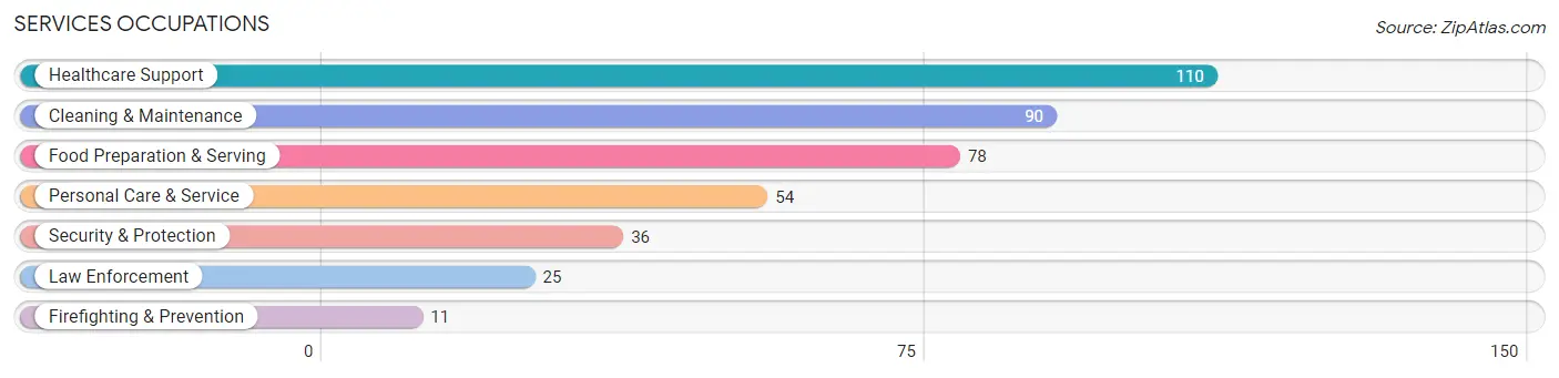 Services Occupations in Zip Code 03036