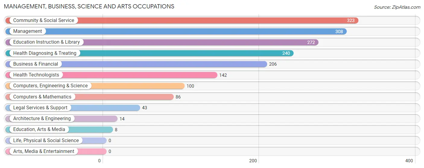 Management, Business, Science and Arts Occupations in Zip Code 03220