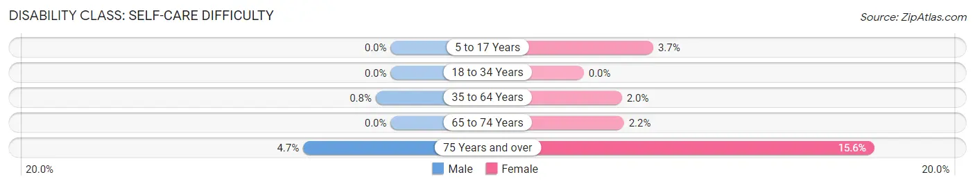 Disability in Zip Code 03253: <span>Self-Care Difficulty</span>