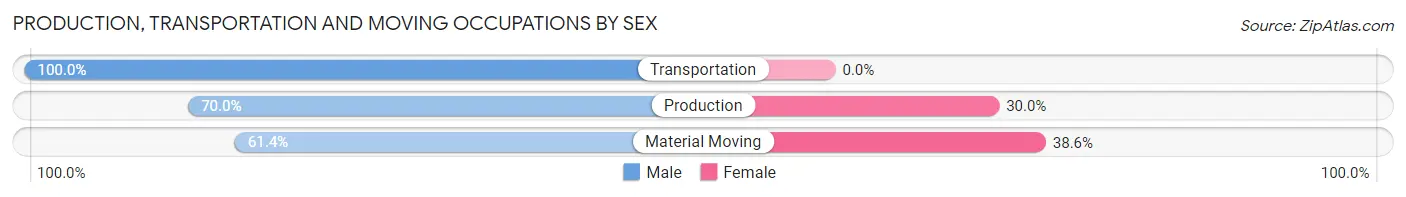 Production, Transportation and Moving Occupations by Sex in Zip Code 03276