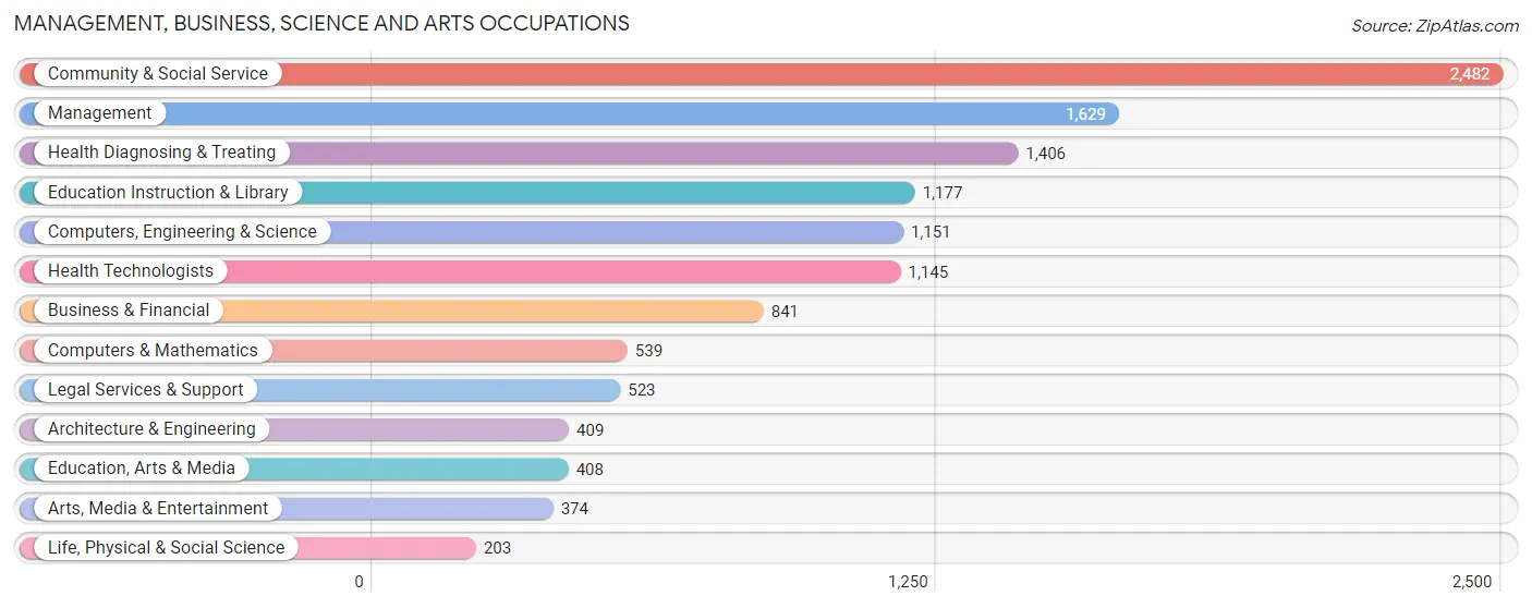 Management, Business, Science and Arts Occupations in Zip Code 03301