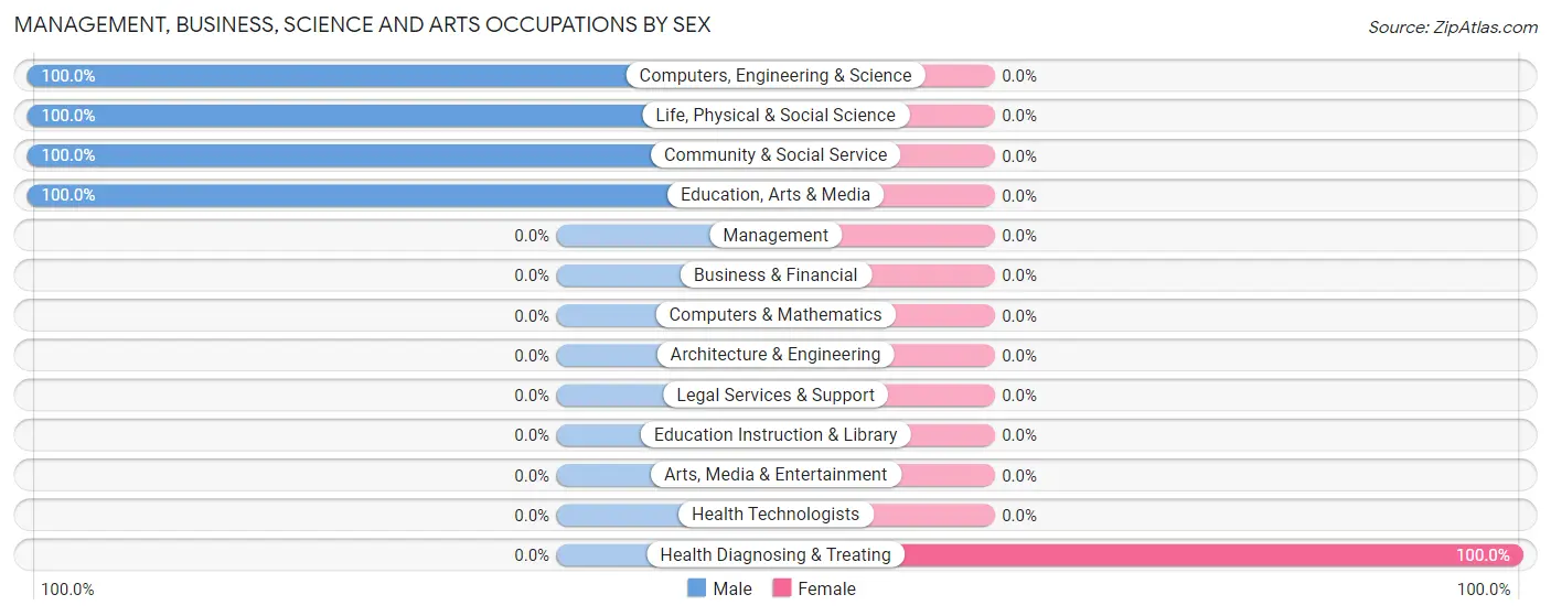 Management, Business, Science and Arts Occupations by Sex in Zip Code 03441