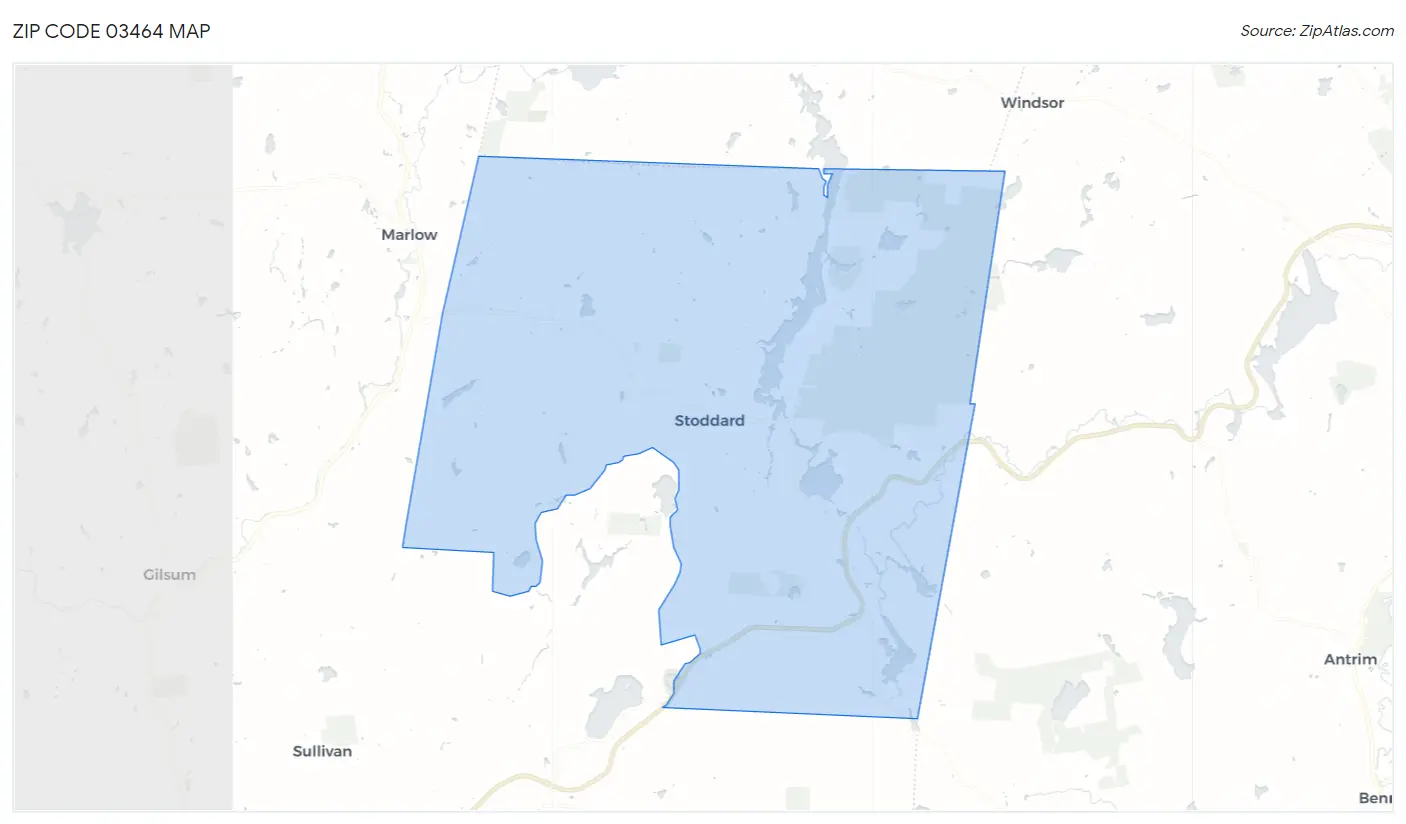 Zip Code 03464 Map