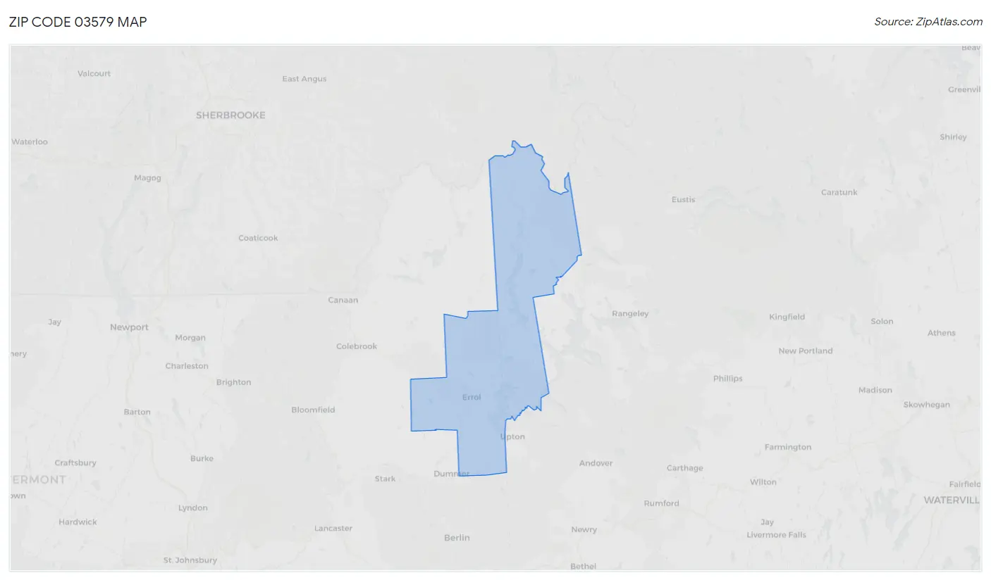 Zip Code 03579 Map