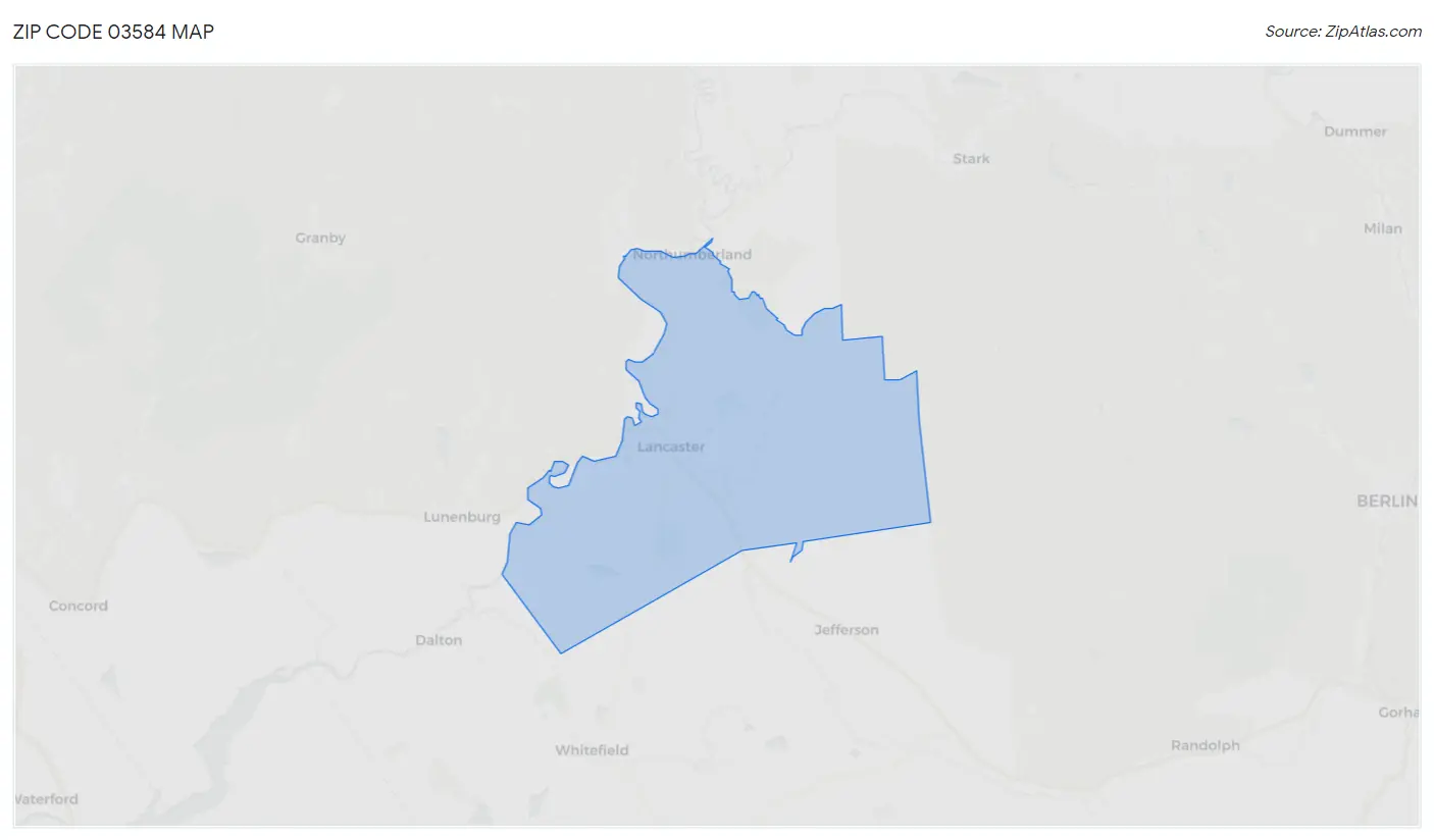 Zip Code 03584 Map