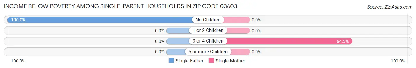Income Below Poverty Among Single-Parent Households in Zip Code 03603