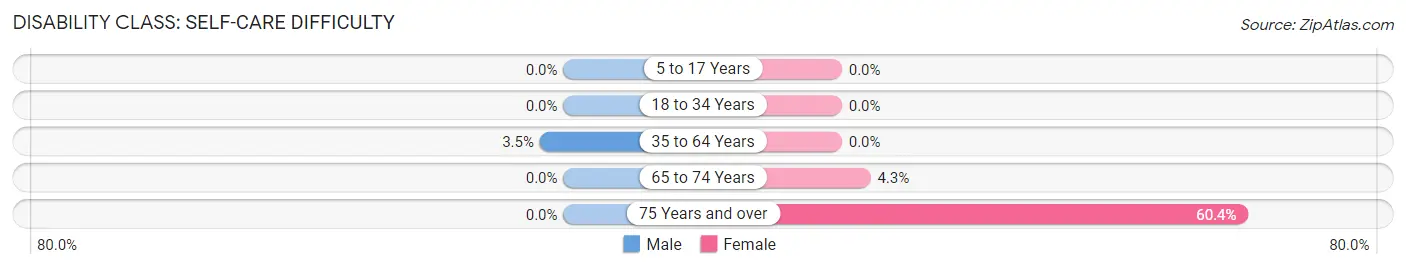 Disability in Zip Code 03752: <span>Self-Care Difficulty</span>