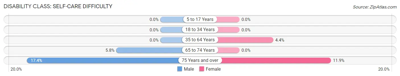 Disability in Zip Code 03784: <span>Self-Care Difficulty</span>