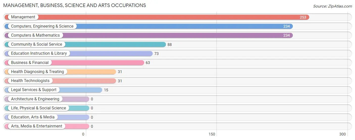 Management, Business, Science and Arts Occupations in Zip Code 03810