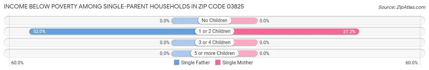 Income Below Poverty Among Single-Parent Households in Zip Code 03825