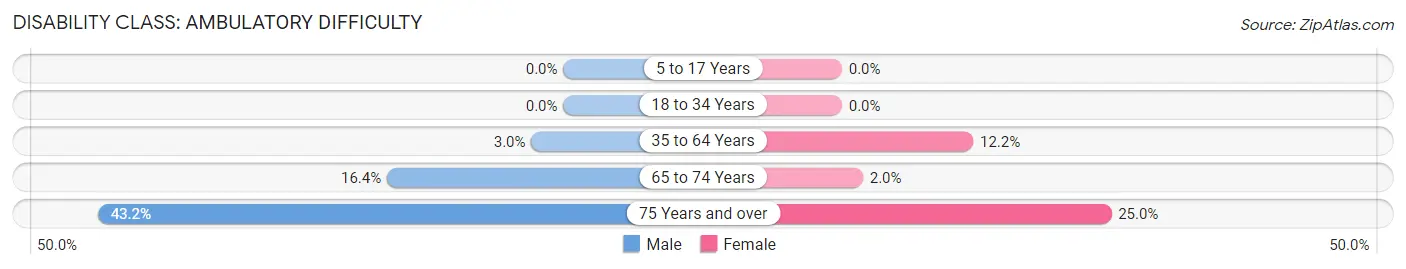 Disability in Zip Code 03836: <span>Ambulatory Difficulty</span>