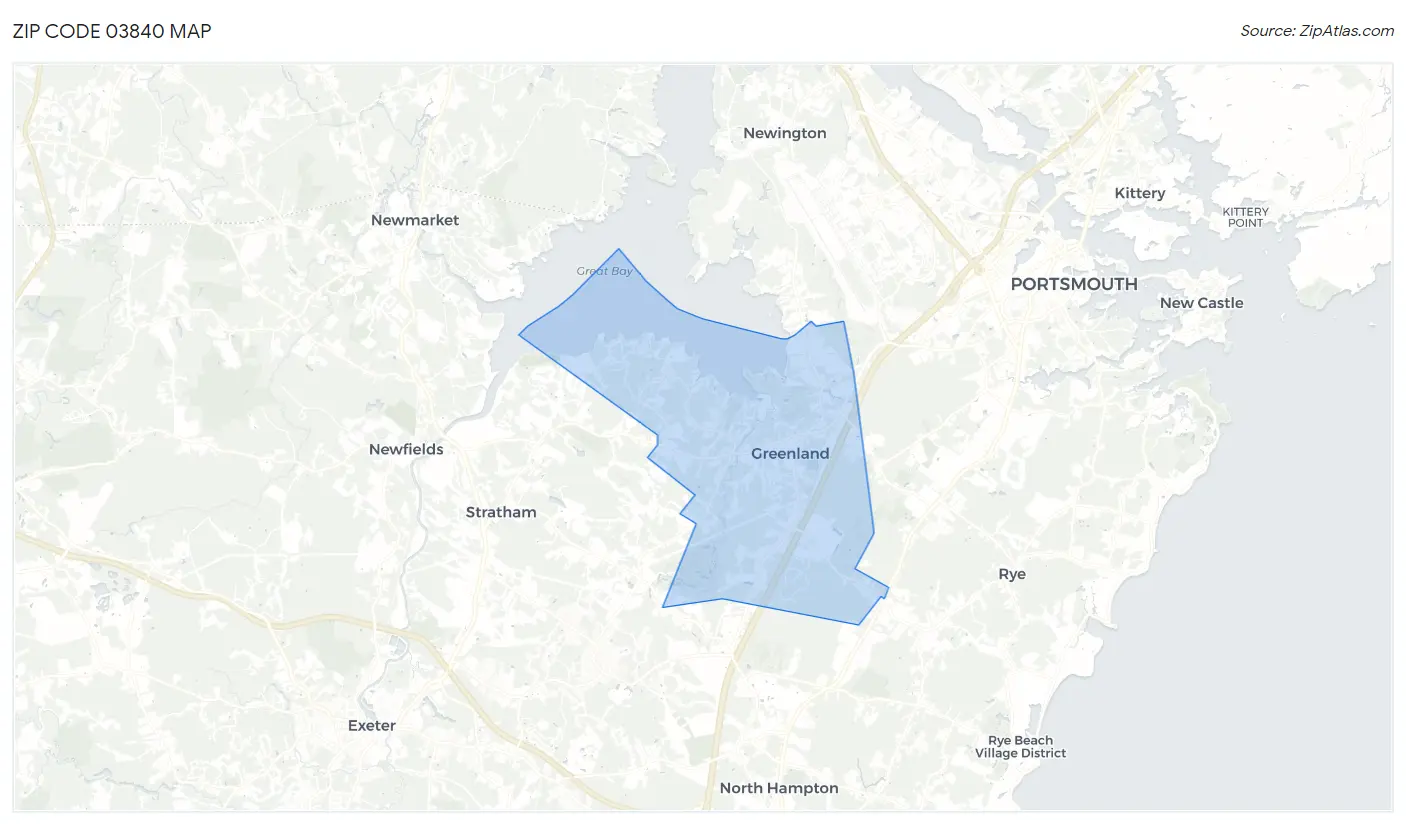 Zip Code 03840 Map