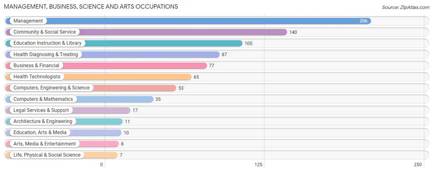 Management, Business, Science and Arts Occupations in Zip Code 03856