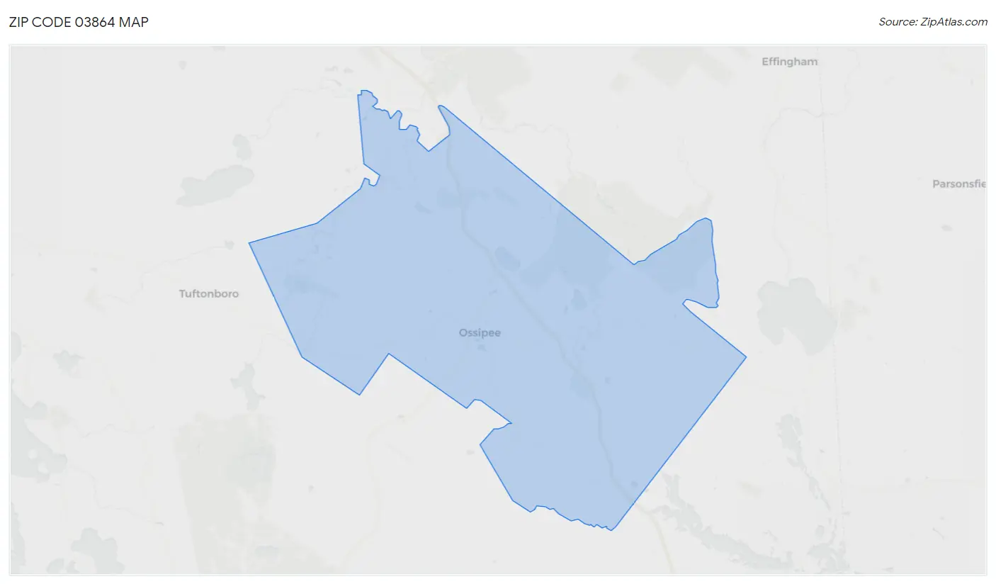 Zip Code 03864 Map