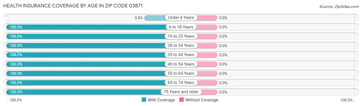 Health Insurance Coverage by Age in Zip Code 03871