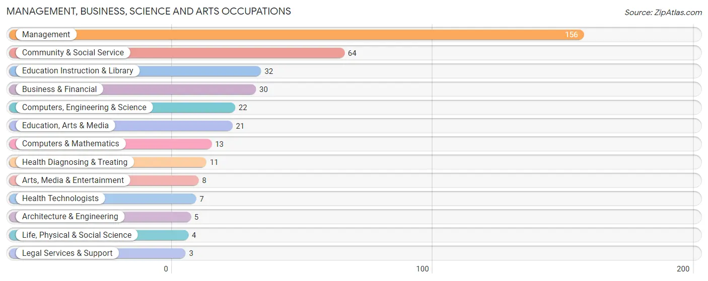 Management, Business, Science and Arts Occupations in Zip Code 03882