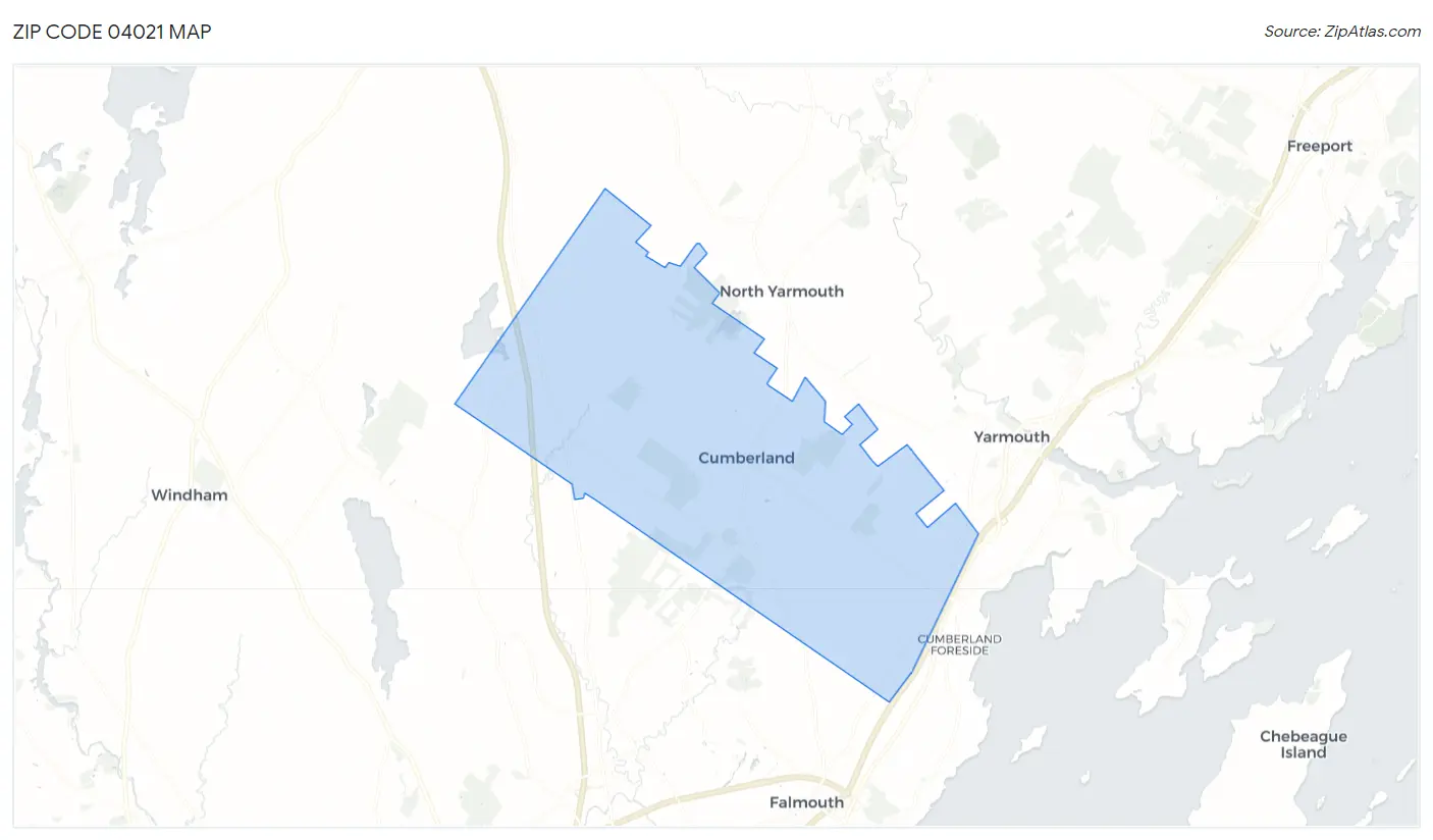 Zip Code 04021 Map