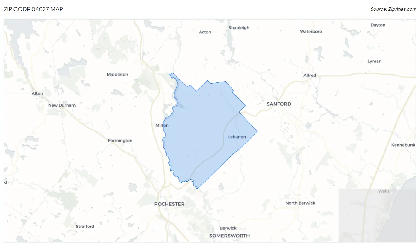 Zip Code 04027 Map